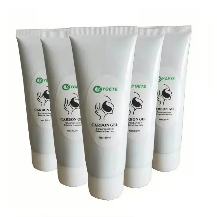 Gel de carbono negro Yag 80g crema facial exfoliante de carbono para máquina láser Nd Yag Pico brillo piel retráctil blanqueamiento rejuvenecimiento