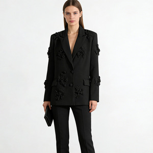 Venta al por mayor de trajes pequeños con parches florales tridimensionales a la moda de Zhongcheng, estilo nuevo de primavera y otoño 2026. - Product Image 6