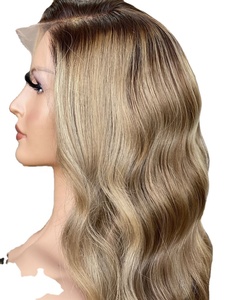 วิกผมด้านหน้าลูกไม้แบบ HD มีความหนาแน่นสูงมีลอนสำหรับคนผมพร้อมไฮไลต์ - Product Image 4