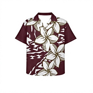 Robe Puletasi florale à manches courtes unisexe pour adultes, style Hawaï, grandes tailles, tenues assorties pour l'été des îles d'Asie-Pacifique - Product Image 2