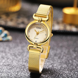 Petite montre pour femme en or, simple et élégante, chaîne en maille, quartz, tendance étudiante, montre-bracelet - Product Image 1