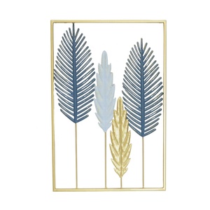Décoration murale Pièces d'intérieur Affichage de luxe Maison <span class=keywords><strong>en</strong></span> or <span class=keywords><strong>Cadre</strong></span> <span class=keywords><strong>en</strong></span> <span class=keywords><strong>fer</strong></span> <span class=keywords><strong>forgé</strong></span> Art <span class=keywords><strong>mural</strong></span> <span class=keywords><strong>en</strong></span> métal Suspendu Feuille Fleur Décoration intérieure - Product Image 1