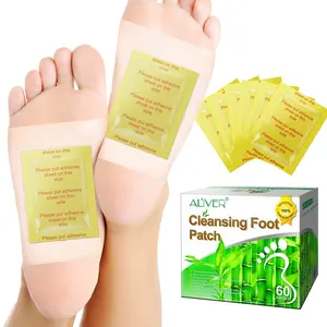 ALIVER 60 pcs cura dei piedi aceto di bambù naturale a base di erbe pulizia profonda Relax Detox Foot Patch per dormire meglio
