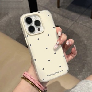 Suitable for iPhone 16/17, minimalist niche heart 2-in-1 jelly hole-proof shockproof phone case - Product Image 2