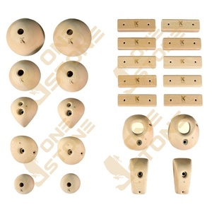 Uso de la pared de escalada Kit de soportes de escalada de madera para los bordes de los peldaños del campus Juggy Wood Grips Brick Pinch Slope & Jug Half Ball Slope - Product Image 2