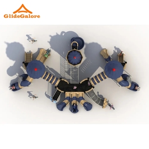 Parco divertimenti GlideGalore giostre grande gioco scivolo per bambini attrezzature parco giochi all'aperto castello scivolo di plastica - Product Image 3
