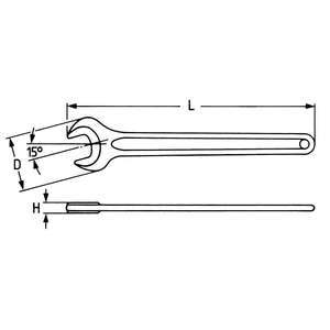 HEYCO 00894024036 Llaves de mandíbula abiertas de un solo extremo - Product Image 2