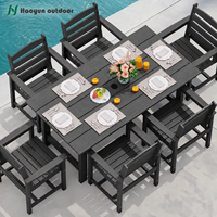 Chaises Adirondack modernes 7 pièces, toutes saisons, imperméables, en HDPE, pliables, portables, pour cour, villa, parc, hôtel, restaurant