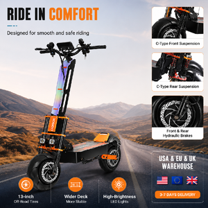Scooter Eléctrico de Alta Potencia <span class=keywords><strong>X8</strong></span>, 60v 8000w, Motor Dual, Velocidad de 80km/h, Neumático de 13 Pulgadas con Sensor, 40Ah, Carga de 150kg, para Adultos, Aventuras Extremas - Product Image 4
