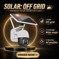 Caméra CCTV solaire PTZ 4MP, caméra de sécurité extérieure sans fil avec carte SIM 4G, audio bidirectionnel, détection de mouvement