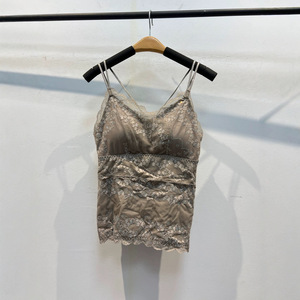 Chaleco cálido de estilo uniforme con base gruesa y diseño de pedrería, para mujer, largo, con tirantes, de encaje y terciopelo, con <span class=keywords><strong>espalda</strong></span> hermosa y diseño Pure Desire - Product Image 2