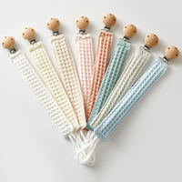 Attache-sucette en coton en gros pour garçons et filles, sangle universelle en tissu pour la plupart des sucettes