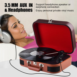 Caliente vinilo <span class=keywords><strong>buen</strong></span> <span class=keywords><strong>sonido</strong></span> gramófono registro altavoz soporte caja de música Vintage maleta Bluetooth <span class=keywords><strong>tocadiscos</strong></span> con altavoz incorporado - Product Image 3