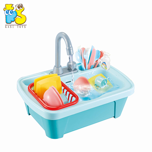 Ensemble de cuisine en plastique pour enfants, jeu de simulation, robinet réel, jouet de lavage, jeu de rôle, évier électrique jouet - Product Image 1
