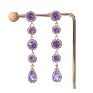 Orecchini a goccia con personalità da donna in <span class=keywords><strong>stile</strong></span> <span class=keywords><strong>barocco</strong></span> retrò con cristalli di diamanti viola - Product Image 2