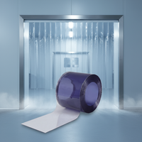 Film PVC transparent souple pour rideau d'air de chambre froide, feuilles de plastique colorées de type coulé, services de découpe et de moulage sur mesure