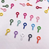 100 pièces/sac Accessoires : Petits crochets à vis, attaches filetées, œillets, crochets à œil, broches à vis pour la fabrication de bijoux et pendentifs