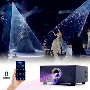Luz Láser de Escenario Mini de 2W RGB a Todo Color con Animación <span class=keywords><strong>3D</strong></span> y Escáner de 20K para KTV y Bodas, Control por Aplicación Móvil - Product Image 1
