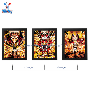 Ricky Tùy Chỉnh 3D Dạng Thấu Kính Anime Poster Lật Hiệu Ứng Có Tính Năng HD Lật Tường Nghệ Thuật Trang Trí Nội Thất Cho Home & Bar - Product Image 3