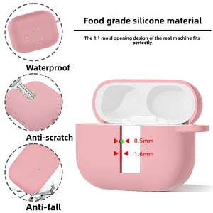 Funda Protectora de Silicona para <span class=keywords><strong>AirPods</strong></span> 2/3/4 y <span class=keywords><strong>AirPods</strong></span> Pro 3 de <span class=keywords><strong>Apple</strong></span>, Accesorios para Auriculares - Product Image 3
