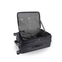 ABS + PC matériel 3 pièces sac de voyage ensemble de bagages avant ouvert extensible coque dure valises en aluminium chariot usine en gros