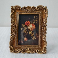 Cadre photo en résine personnalisé 10x15, style baroque doré orné, avec verre vintage, fait main, de luxe, écologique, pour photos 4x6