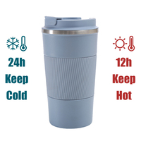 Tasse isolée sous vide de haute qualité gobelet à Double paroi bouteille d'eau à emporter tasses à café réutilisables en acier inoxydable tasse de couleur rose