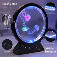 Petite lampe de nuit LED en forme de méduse, changeante de couleur, design européen, rechargeable par USB, lampe de décoration pour chambre à coucher, cadeau pour la maison