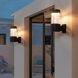Lampe murale extérieure en forme de cylindre, verre trempé, LED, étanche, 110-240V, pour terrasse, balcon, utilisation en extérieur - Product Image 1