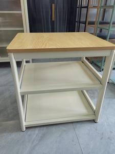 Rak Penyimpanan Pakaian Modern Tiga Lapis Kayu Putih Logam Persegi dengan Fungsi Gantungan untuk Ruang Tamu dan Kamar Tidur - Product Image 4