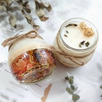 Handgemachte Blumen gel Wachs Duft kerzen in Geschenk box Qualitäts deckel Dosen kerzen für die Inneneinrichtung zum Valentinstag