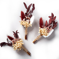 Magnifique arrangement de fleurs séchées conservées naturelles Mini bouquet Cadeaux de mariage uniques pour les invités pour Noël Saint Valentin