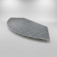 Structure de scène ronde en alliage d'aluminium de forme spéciale 3,28 x 6,56 pi avec capacité de charge de 750 kg/m², installation rapide - WEIXING WX-003