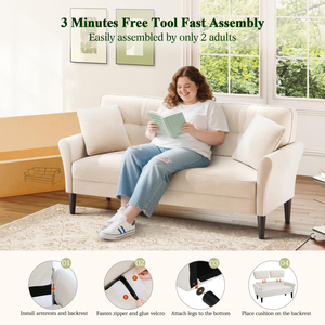Custom <strong>Sofa</strong> Velvet <strong>Small</strong> Couches for <strong>Small</strong> Spaces Loveseats <strong>Sofas</strong> for Living Room Mini Couch for <strong>Bedroom</strong> Comfy <strong>Sofa</strong> Couch - Product Image 5