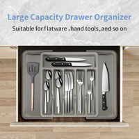 Fabricant de couverts extensibles de qualité supérieure pour le rangement de l'argenterie Plateau à couverts en plastique personnalisé pour tiroirs