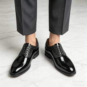 <span class=keywords><strong>Scarpe</strong></span> Eleganti da Uomo <span class=keywords><strong>per</strong></span> <span class=keywords><strong>Smoking</strong></span>, Classiche in Pelle Verniciata, Oxford Formali <span class=keywords><strong>per</strong></span> Affari e Matrimoni, Nere - Product Image 6