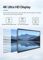 InASK Écran plat interactif intelligent 4K UHD multi-touch de 55/65/75/85/86 pouces, affichage intelligent tout-en-un avec IA pour les réunions
