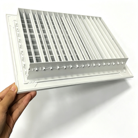 Grille d'alimentation d'air à double couche en aluminium à persiennes, grille de ventilation rectangulaire HVAC, sortie d'air frais intérieure, plafond, mur