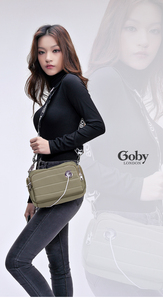 Goby <span class=keywords><strong>London</strong></span> Phụ Nữ Tùy Chỉnh Crossbody Nylon Túi Dây Đeo Eo Thiết Kế Dây Kéo Đóng Cửa Thời Trang Du Lịch Di Động - Product Image 6