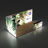 Boîte lumineuse publicitaire portable et légère double face Lintel, boîte lumineuse Seg pour l'éclairage des stands de foire commerciale, cadre en aluminium/PVC