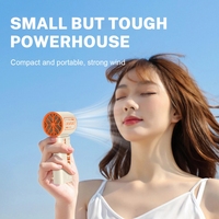 Mini ventilateur portable à main - Ventilateur turbo avec 150 vitesses de vent, 3600 mAh et charge USB Type-C 5W