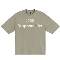 T-shirt graphique streetwear tricoté 250 GSM, 100% coton uni, unisexe, manches courtes, haute qualité, vente en gros