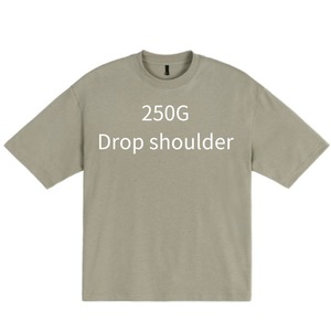 T-shirt graphique streetwear tricoté 250 GSM, 100% coton uni, unisexe, manches courtes, haute qualité, vente en gros - Product Image 2