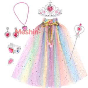 MS Vente Flash Robe de Princesse pour Fille, Cape de Reine Fantaisie avec Accessoires, Ensemble Cadeau pour Anniversaire - Product Image 1