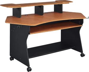 <span class=keywords><strong>Bureau</strong></span> de studio d'enregistrement musical <span class=keywords><strong>avec</strong></span> <span class=keywords><strong>plateau</strong></span> pour clavier de piano, table de travail pour studio d'enregistrement <span class=keywords><strong>avec</strong></span> supports, étagère inférieure - Product Image 5