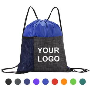 Custom Logo <b>Drawstring</b> Bag Eco-friendly Waterproof Polyester <b>Backpack</b> Promotional Gifts Fitness - Product Image 3