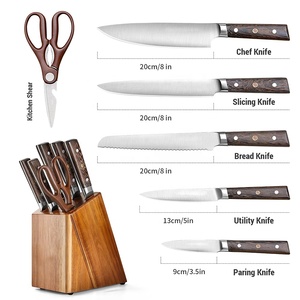 <span class=keywords><strong>Couteaux</strong></span> de cuisine professionnels en acier inoxydable manche en bois de wengé ensemble de <span class=keywords><strong>couteaux</strong></span> de cuisine de chef <span class=keywords><strong>couteaux</strong></span> de cuisine - Product Image 2