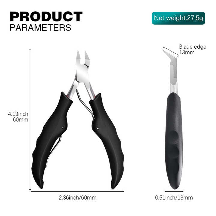 High quality rubber handled hawkbill cuticle nippers Remove Dead Skin