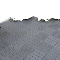 Dalles de terrasse en WPC composite 300x300mm, modernes, antidérapantes, imperméables, à emboîtement, effet bois, pour véranda, patio et toiture extérieure