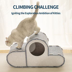 Gatto in feltro casa e Tunnel,Multi-funzione Pet tenda caverna <span class=keywords><strong>Cubby</strong></span> gioco nido per gattini & cuccioli - Product Image 3